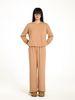  Bộ WINNY mặc nhà rayon spandex quần dài tay dài màu be đậm 1MNRA25003D 