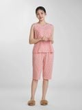  Bộ đồ mặc nhà Lanh quần lửng không tay  -  2MNLA24018S 