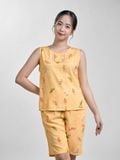  Bộ đồ mặc nhà Lanh quần lửng tay ngắn  -  2MNLA24009S 