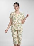  Bộ đồ mặc nhà Lanh quần lửng tay ngắn  -  2MNLA24015N 