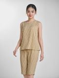  Bộ đồ mặc nhà Lanh quần lửng không tay  -  2MNLA24018S 
