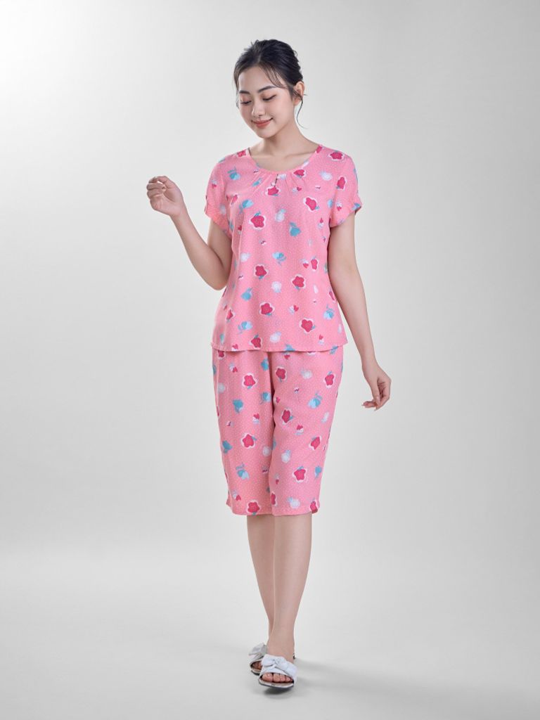 Bộ WONNER BY WINNY tole lanh quần lửng tay ngắn 2MNLA24020N
