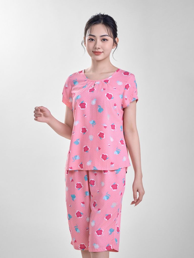 Bộ WONNER BY WINNY tole lanh quần lửng tay ngắn 2MNLA24020N