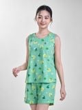  Bộ đồ mặc nhà Lanh quần ngắn không tay  -  2MNLA24021B 