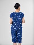  Bộ đồ mặc nhà Lanh quần lửng tay ngắn  -  2MNLA24029N 