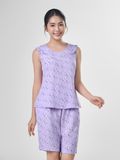  Bộ đồ mặc nhà Lanh quần lửng không tay  -  2MNLA24035S 