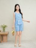  Bộ đồ mặc nhà Lanh quần ngắn không tay  -  2MNLA25008H 