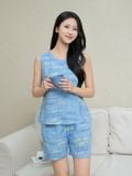  Bộ đồ mặc nhà Lanh quần ngắn không tay  -  2MNLA25009B 