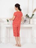  Bộ đồ mặc nhà trung niên Lanh quần lửng tay ngắn  -  2MNLA25001N 
