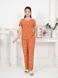  Bộ đồ mặc nhà trung niên Lanh quần dài tay ngắn  -  2MNLA25002D 