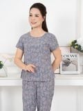 Bộ đồ mặc nhà trung niên Lanh quần dài tay ngắn  -  2MNLA25002D 