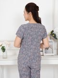  Bộ đồ mặc nhà trung niên Lanh quần dài tay ngắn  -  2MNLA25002D 