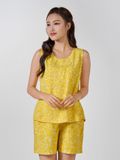  Bộ đồ mặc nhà Lanh quần ngắn không tay  -  2MNLA25003B 