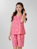  Bộ đồ mặc nhà Lanh quần lửng không tay  -  2MNLA25004S 