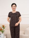  Bộ đồ mặc nhà trung niên Lanh quần dài tay ngắn  -  2MNLA25007D 