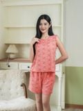  Bộ đồ mặc nhà Lanh quần ngắn không tay  -  2MNLA25011B 