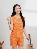  Bộ đồ mặc nhà Lanh quần ngắn không tay  -  2MNLA25015B 