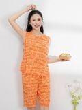  Bộ đồ mặc nhà Lanh quần lửng không tay  -  2MNLA25016S 