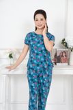  Bộ đồ mặc nhà trung niên Lanh quần dài tay ngắn  -  2MNLA25019D 