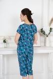  Bộ đồ mặc nhà trung niên Lanh quần lửng tay ngắn  -  2MNLA25020N 