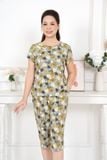  Bộ đồ mặc nhà trung niên Lanh quần lửng tay ngắn  -  2MNLA25020N 
