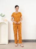  Bộ đồ mặc nhà trung niên Lanh quần dài tay ngắn  -  2MNLA25026D 