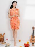  Bộ đồ mặc nhà Lanh quần ngắn không tay  -  2MNLA25075B 