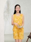  Bộ đồ mặc nhà Lanh quần ngắn không tay  -  2MNLA25075B 