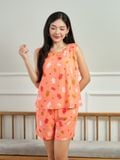  Bộ đồ mặc nhà Lanh quần ngắn không tay  -  2MNLA25077B 