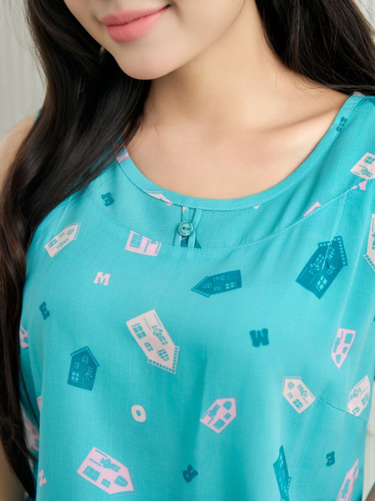Bộ WONNER BY WINNY tole lanh quần ngắn không tay 2MNLA25077B