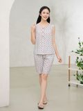  Bộ đồ mặc nhà Lanh quần lửng không tay  -  2MNLA25100S 