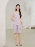  Bộ đồ mặc nhà Lanh quần lửng không tay  -  2MNLA25100S 
