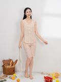  Bộ đồ mặc nhà Lanh quần lửng không tay  -  2MNLA25100S 