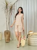  Bộ đồ mặc nhà Lanh quần ngắn không tay  -  2MNLA25101B 