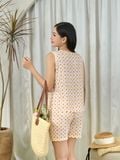  Bộ đồ mặc nhà Lanh quần ngắn không tay  -  2MNLA25101B 