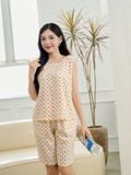  Bộ đồ mặc nhà Lanh không tay quần lửng  -  2MNLA25102S 