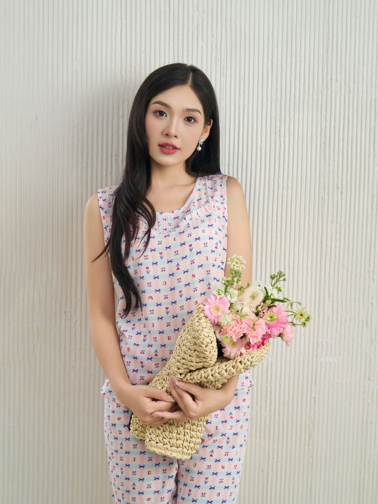 Bộ đồ mặc nhà Lanh quần lửng không tay  -  2MNLA25102S