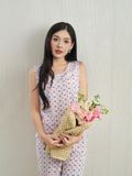  Bộ đồ mặc nhà Lanh không tay quần lửng  -  2MNLA25102S 