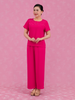  Bộ WONNER by WINNY mặc nhà lụa gấm quần dài tay ngắn màu hồng 2MNLG26001D 