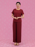  Bộ WONNER by WINNY mặc nhà lụa gấm quần dài tay ngắn 2MNLG26003D 