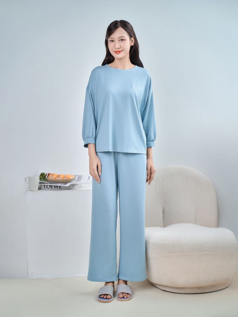 Bộ đồ mặc nhà Terry quần dài tay dài  -  2MNTE24028D