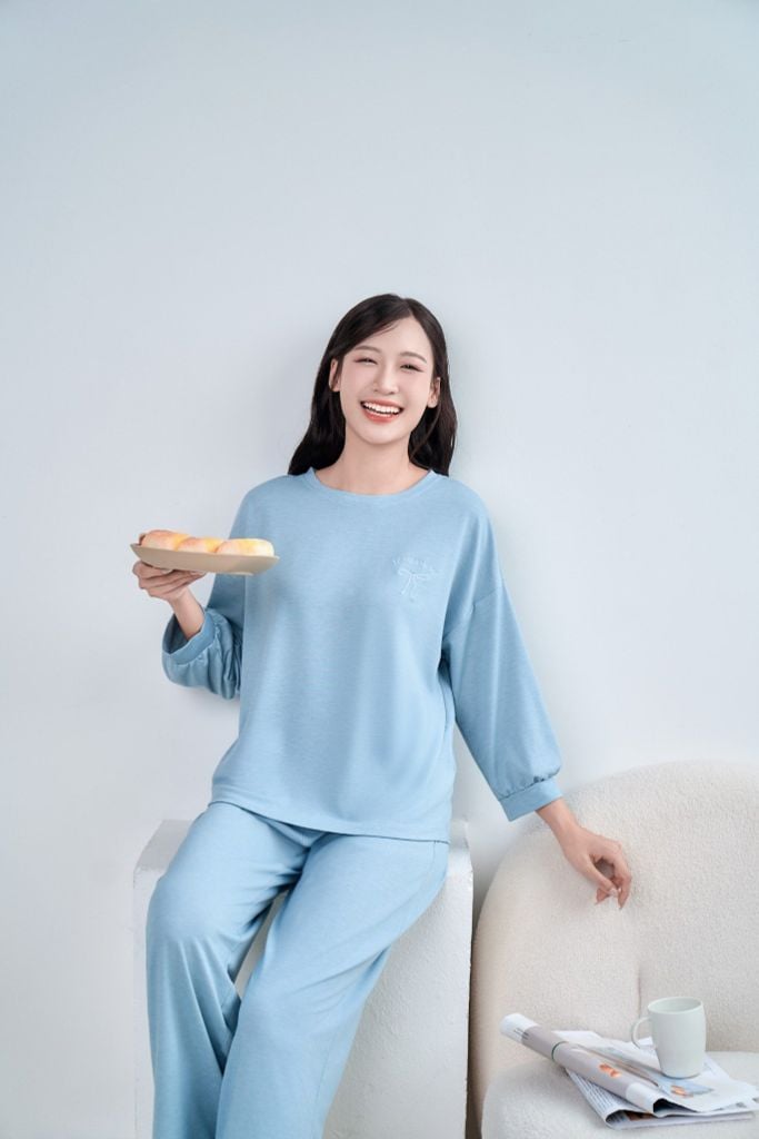 Bộ đồ mặc nhà Terry quần dài tay dài  -  2MNTE24028D