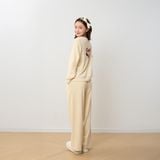  Bộ WINNY mặc nhà nỉ nhung quần dài tay dài màu be nhạt 1MNNN25008D 