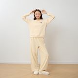  Bộ WINNY mặc nhà nỉ nhung quần dài tay dài màu be nhạt 1MNNN25008D 