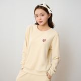  Bộ WINNY mặc nhà nỉ nhung quần dài tay dài màu be nhạt 1MNNN25008D 