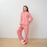  Bộ WINNY mặc nhà nỉ nhung quần dài tay dài màu hồng đậm 1MNNN25003D 