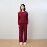  Bộ WINNY mặc nhà nỉ nhung quần dài tay dài màu đỏ đậm 1MNNN25009D 