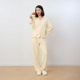  Bộ WINNY mặc nhà nỉ nhung quần dài tay dài màu vàng nhạt 1MNNN25010D 