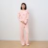  Bộ WINNY mặc nhà nỉ nhung quần dài tay dài màu hồng nhạt 1MNNN25006D 