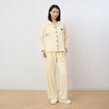  Bộ WINNY mặc nhà nỉ nhung quần dài tay dài màu vàng nhạt 1MNNN25005D 